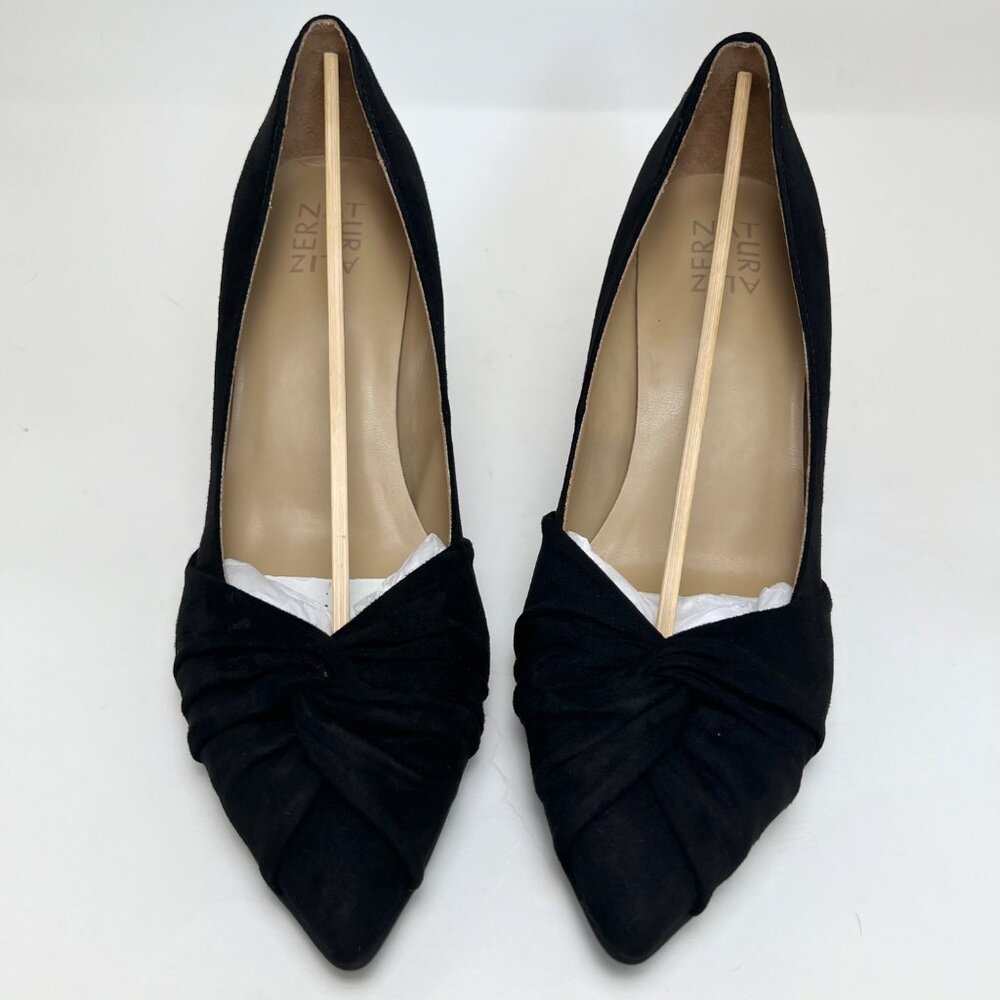 NATURALIZER Margret Pointed Toe Pump Suede-like Black Fabric 8.5 M NWB - Picture 2 of 8